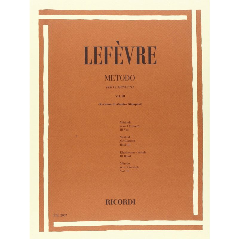 Lefevre Metodo Clarinetto Vol.III