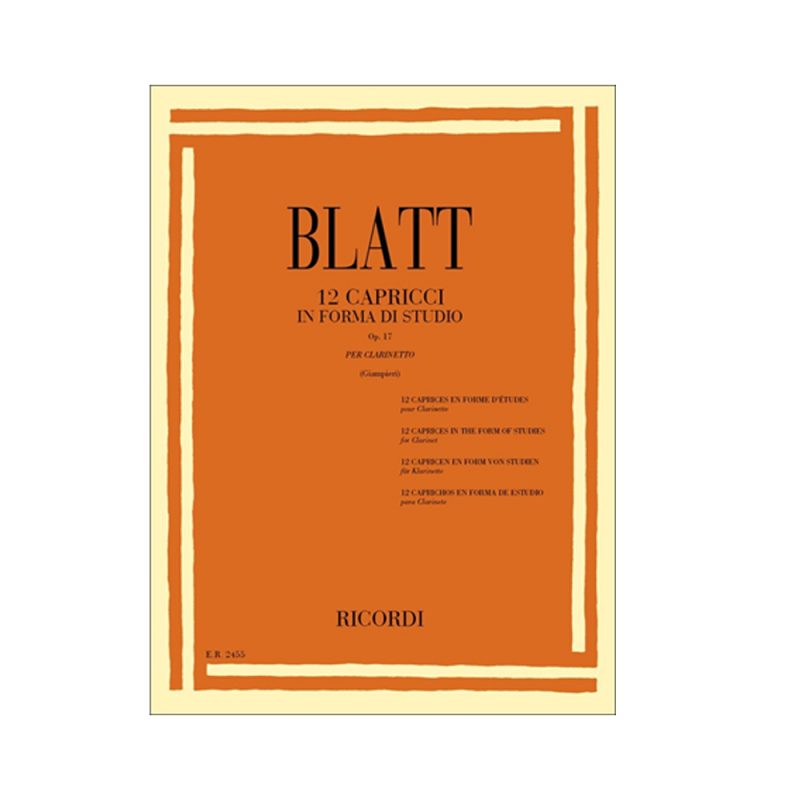 BLATT – 12 CAPRICCI IN FORMA DI STUDIO OP 17