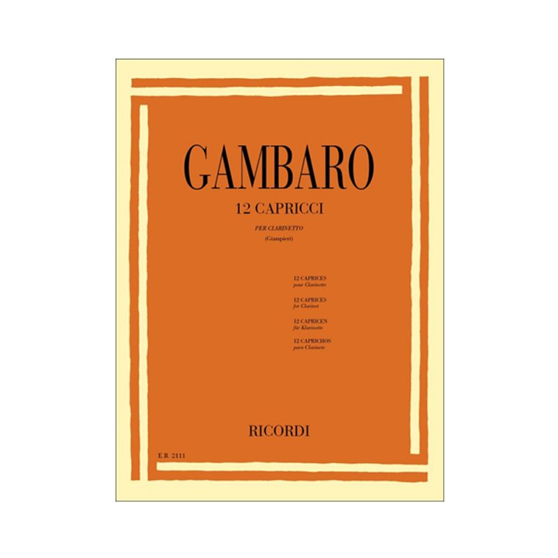 GAMBARO – 12 CAPRICCI PER CLARINETTO