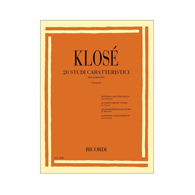 KLOSÉ – 20 STUDI CARATTERISTICI PER CLARINETTO